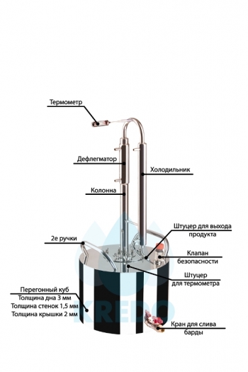 Дистиллятор (самогонный аппарат) «СТАНДАРТ» 16 литров